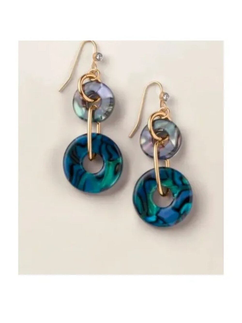 Avon 1886 Luminous Tides Link Earrings-New In Box